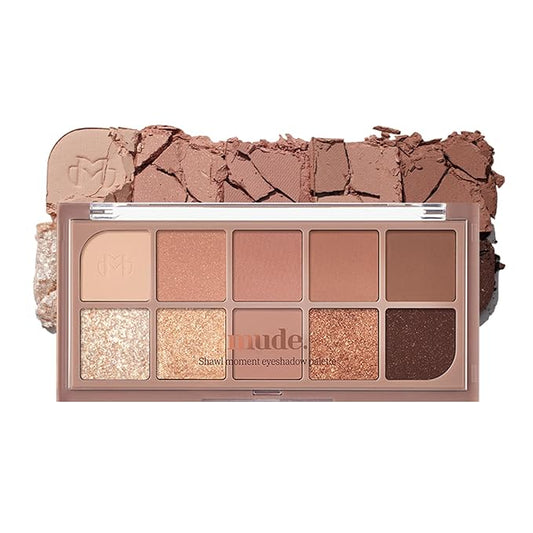 mude Shawl Moment Eyeshadow Palette Matte Shimmering Glitter