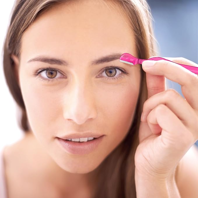 60 Pieces Eyebrow Razor Eyebrow Knife Eyebrows Shaper Trimmer Shaver Facial Hair Razor Tool for Christmas Valentine's Day Giving (Assorted Colors)