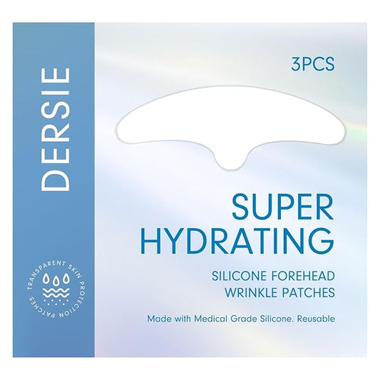 Dersie Silicone Forehead Wrinkle Patches: Reusable Anti Wrinkle Pads for Wrinkles - Overnight Use Forehead Wrinkles Treatment (3 Count (Pack of 1))