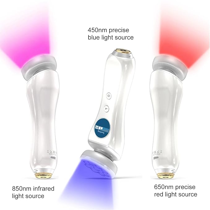 5-in-1 Beauty Massager for Face and Neck, Facial Massager for Skin Care, Red Light, Thermal, and Vibration Technologies, Improve, Firm,Tightening and Smooth Has Skin Detection Function