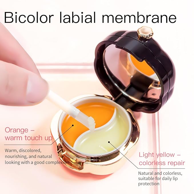 2-in-1 Day Night Double-Color Lip Mask | Jelly Moisturizing | Lip Balm & Lipstick Function | TOMATO Color
