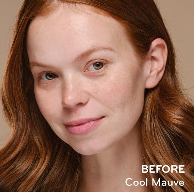 pürlisse Blush Glow BB Cheek Color - Dewy Liquid Blush for Cheeks - Enriched with Vitamin E & Hyaluronic Acid - Creamy, Lightweight & Buildable - Hydrating & Nourishing - Cool Mauve (0.34 Fl oz)