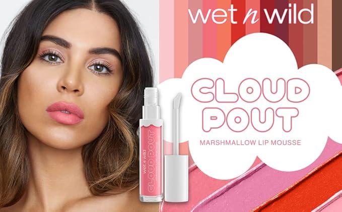 wet n wild Cloud Pout Marshmallow Matte Liquid Lipstick Mousse Hot Pink Don't Sugarcoat It