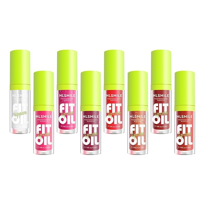 8 Colors Lip Oil Lip Glaze Set, Tinted Gloss Lip Gloss Oil, Plumping Moisturizing and Nourishing Lips, Long Lasting Fresh and Smooth Lip Care Set - C#