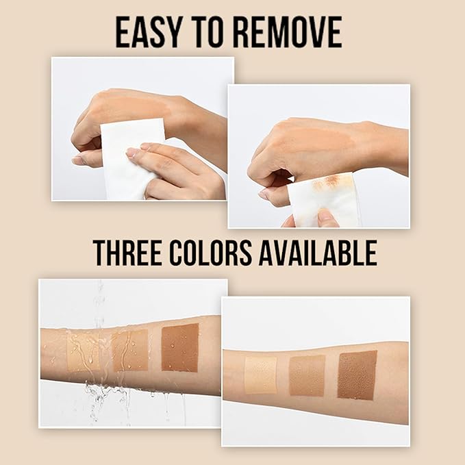 O’CHEAL Waterproof Leg Makeup Cream, No Transfer Tattoo Cover Up&Scar Concealer, Long Lasting Body Foundation for Flawless Skin, Leg Varicose Vein Cover Up, Suitable All Skin Tones (Light Brown)