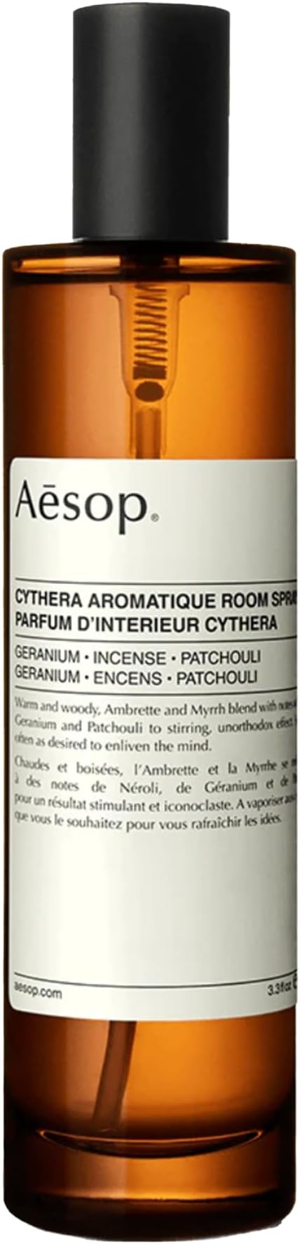 Aesop Cythera Aromatique Room Spray | Woody, Opulent, Spicy | Aroma for Several Hours | 3.3 oz / 100mL