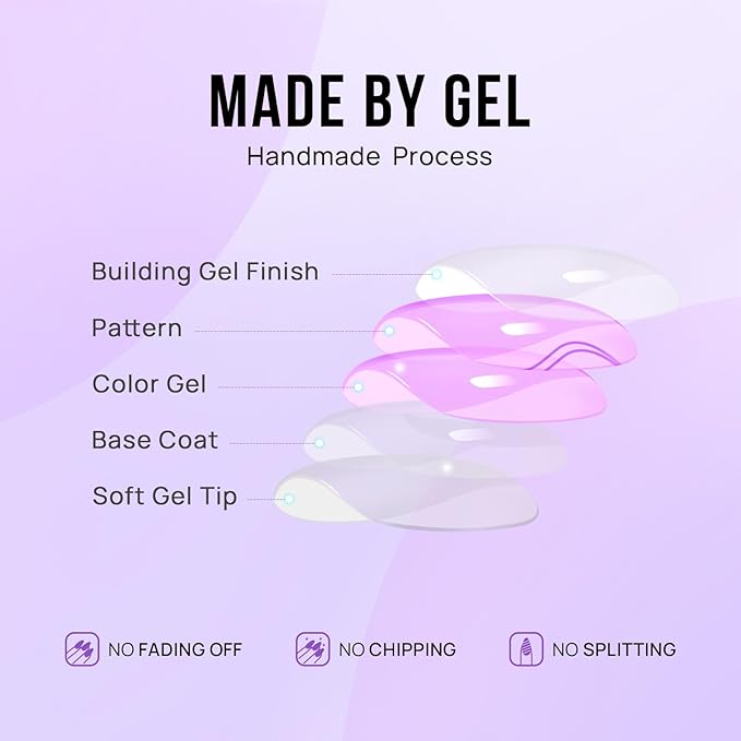 BTArtbox Press On Nails Almond - White French Tip Soft Gel Nails, Chrome Glue On Nails for Gifts, Natural Reusable Glazed Stick On Nails in 15 Sizes - 30 Fake Nails Kit, White Swan