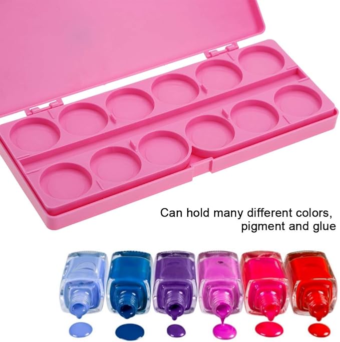 Nail Art Palette, 24 Grid Plastic Nail Art