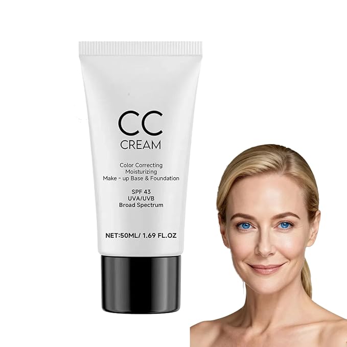 Cc Cream for Older Women,Cc Cream With Spf 43,Self Adjusting for Mature Skin, Anti-Aging Sunscreen Foundatio with Moisturizer, Conceals, Moisture & Anti Aging(3) (2)
