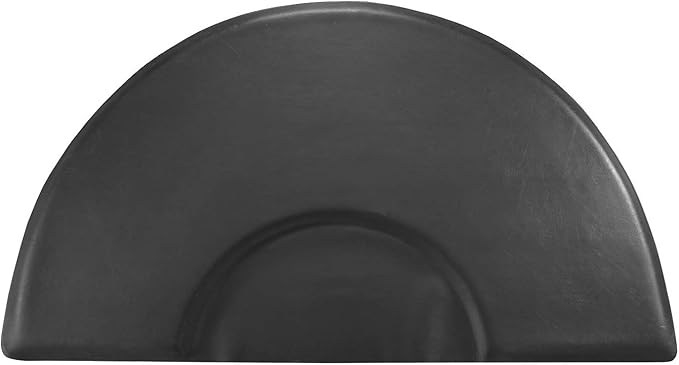 Kaleurrier Barber Chair Anti-Fatigue Floor Mat 5 ft. x 3 ft. with Semi-Circle Cut-Out for Barber Station Salon Shop Slip Resistant Waterproof 1 Inches Thick Saloon Foam Pad Black