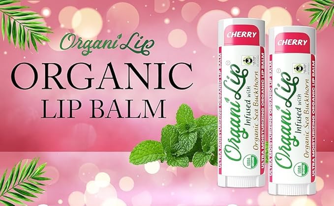 Organic Lip Balm, Cherry Flavor, Ultra Organic,