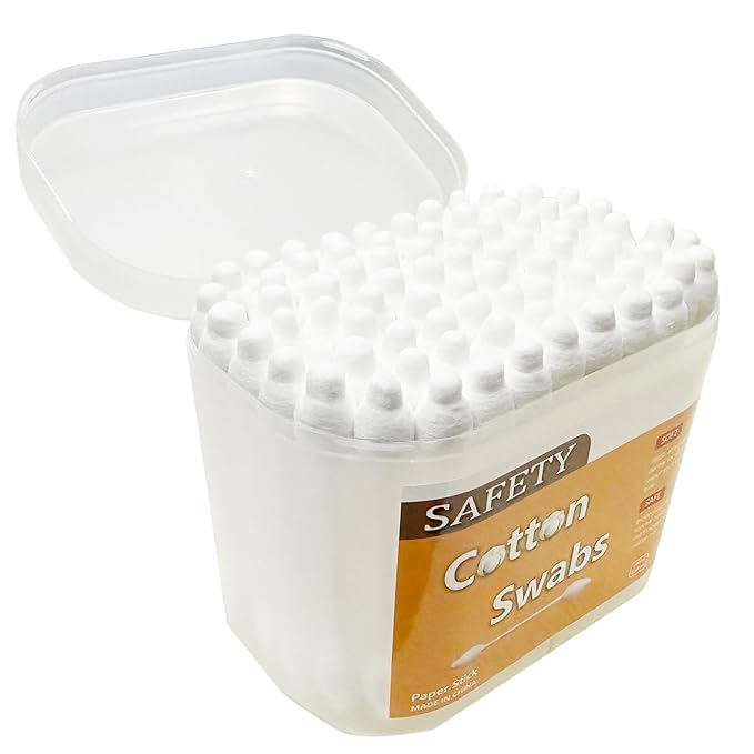 2 Packs 160pcs Safety Cotton Swabs with Large Tip, Baby Cotton Buds