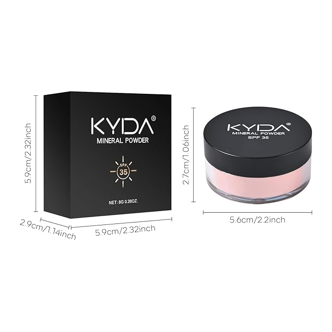 Mineral Setting Powder, SPF 35 Pink Natural Loose Sunscreen Powder, Weightless and Oil Control, Blurring Finishing, Extend Base Makeup-Light Pink, 0.28oz