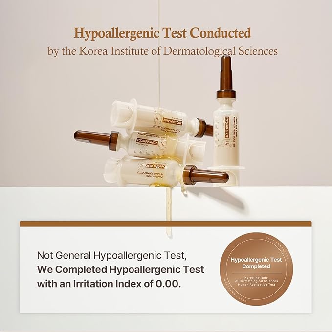 HEVEBLUE Salmon Caring Centella New Pair PDRN Booster 100,000 Shot Essence (2ea) - Salmon PDRN, Restore and Rejuvenate, Refine Skin Texture, Low Irritation, Korean Skincare, K-Beauty