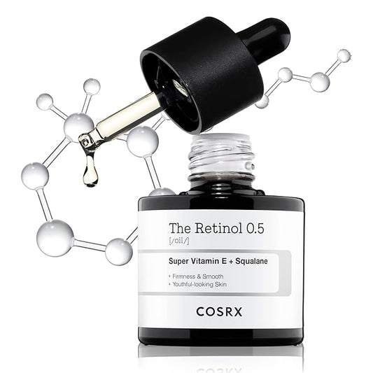 COSRX Retinol 0.5 Oil, Anti-aging Serum with 0.5% Retinoid Treatment for Face, Reduce Wrinkles, Fine Lines, Gentle Skincare for Day & Night, Not Tested on Animals, Korean Skin Care, Stocking Stuffers