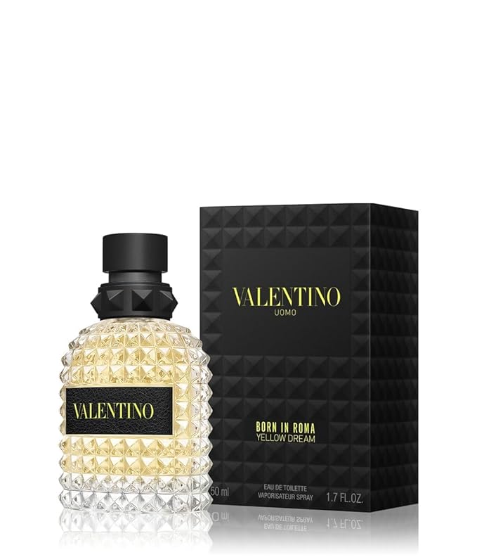 Valentino Uomo Born in Roma Yellow Dream Eau De Toilette Spray for Men, 1.7 Ounce