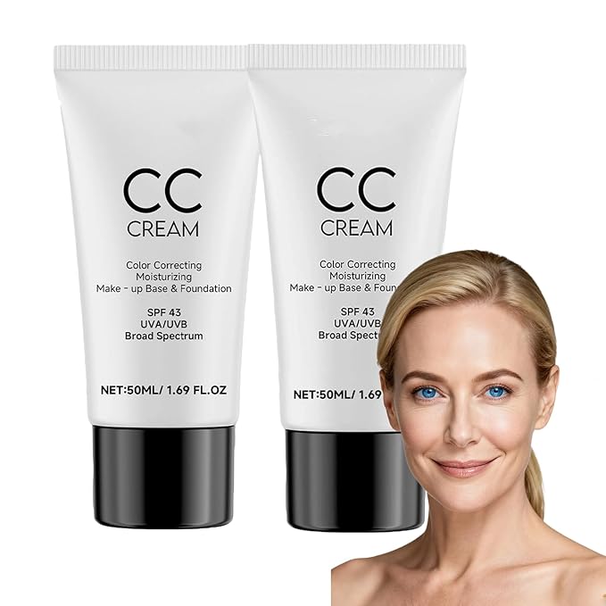 Cc Cream for Older Women,Cc Cream With Spf 43,Self Adjusting for Mature Skin, Anti-Aging Sunscreen Foundatio with Moisturizer, Conceals, Moisture & Anti Aging