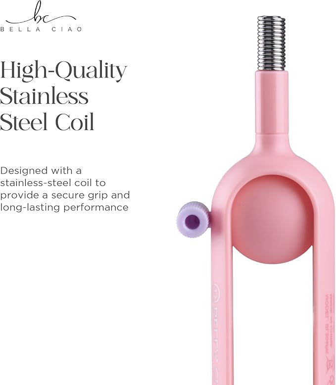 Bella Ciao Gentle Precision Facial Coil Tweezer, Facial Hair Remover for Women and Men, Hair-Removal Tool for Chin, Face, Upper Lip, and Body, Pink