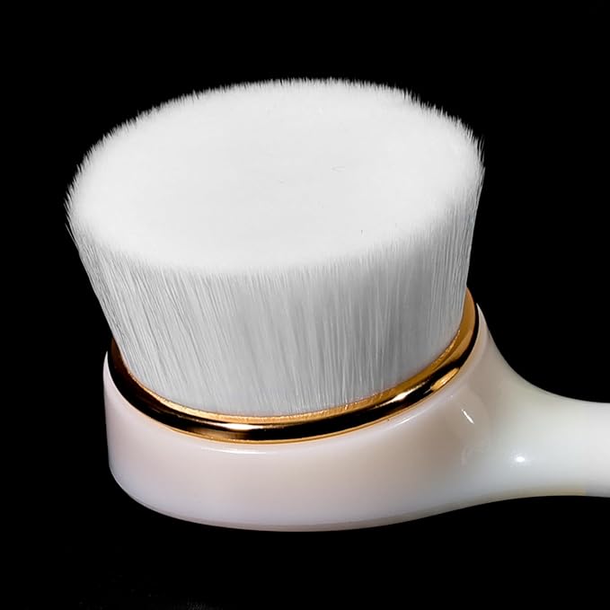 2 Pack Soft Bristle Facial Cleansing Brush for Deep Pore Cleaning, Face Exfoliating Scrub Brush for Face Cleansing Skincare Massaging,Jade White