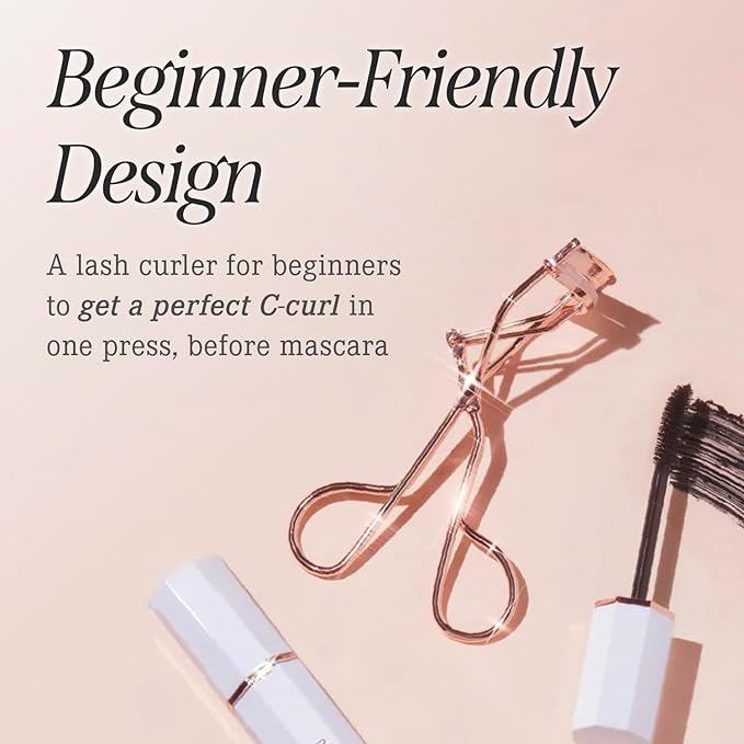 DEARDAHLIA Dream Eyelash Curler - Premium Volume-Up Curl, Wide Opening, Pinch-Free Design. Painless with Comfort Grip & 2 Silicone Refill Pads Included. Made in Korea