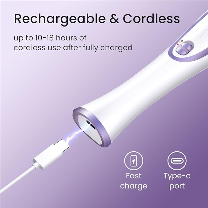 ISTON 36-Piece Professional Manicure Pedicure Kit,Electric Nail File Set with 11pcs Nail Drill Bits,Cordless Electric Nail Drill Machine,Nail Grinder for Thick Toenail, Pedicure Tools for Feet Hand