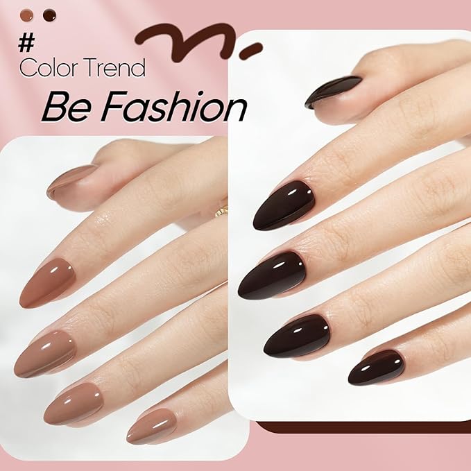 Jofay Fashion Almond Square Fake Nails: Winter Acrylic Press Ons, 16 Sizes, Full Cover Stick On, Reusable Glue On False Nails