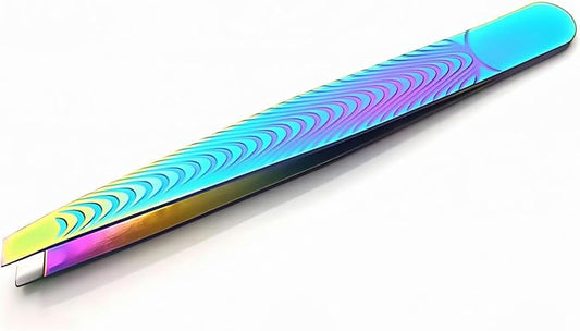 Tweezers for Women Facial Hair, Eyebrow Tweezer for men, Professional Stainless Steel Pointed Splinter Ingrown Hair removal, Colorful