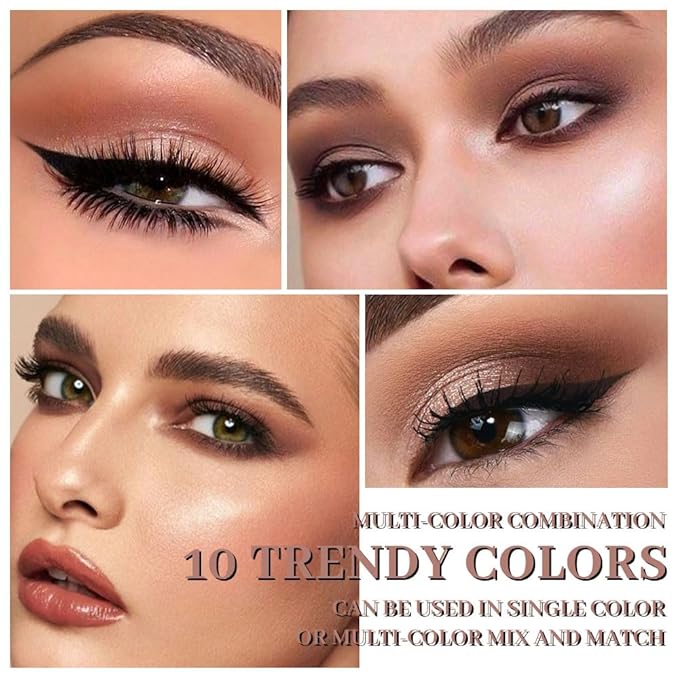 Shimmer Matte Eyeshadow Palette.Longwearing Highly Pigmented Natural Beige