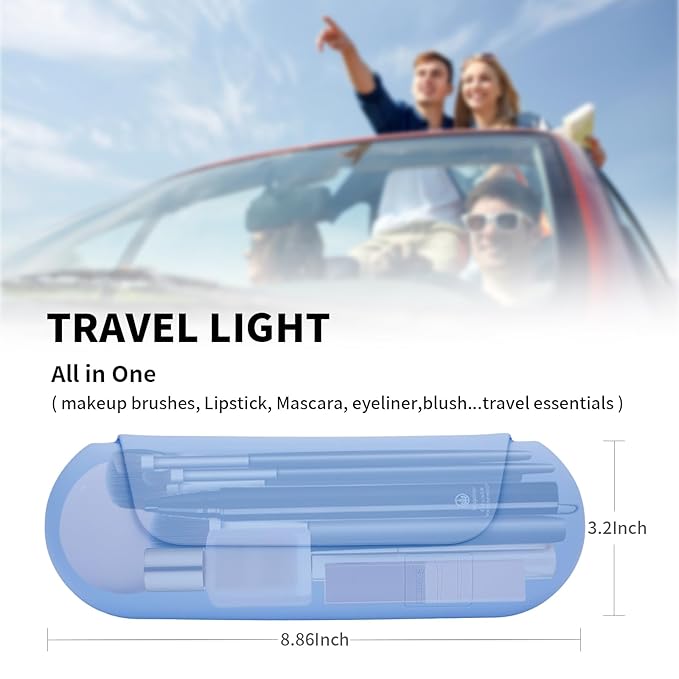 Silicone makeup brush holder travel