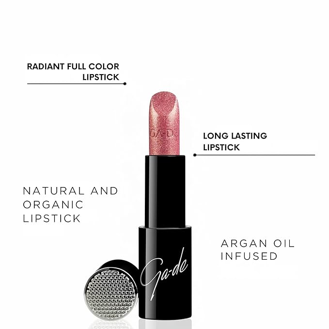 GA-DE Selfie Full Color Lipstick, 864 - Long Lasting High Pigment Lipstick with Argan Oil - Creamy Radiant Shine and Hydrating Benefits - 0.14 oz