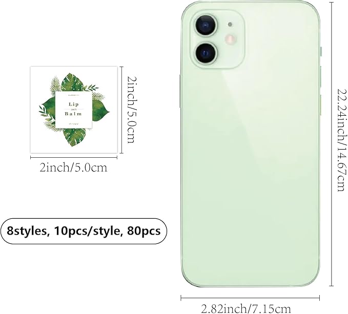 CRASPIRE 80Pcs 8 Styles Labels Lipsticks