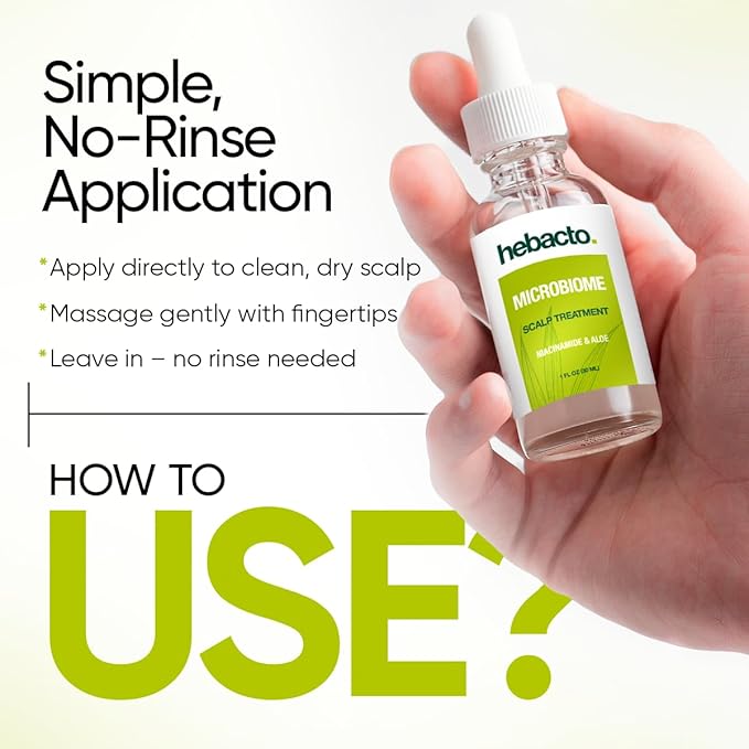 Hydrating Scalp Serum with Niacinamide and Aloe Vera, Leave-In Scalp Treatment, Microbiome-Friendly, Soothes Dry & Itchy Scalp, USA-Made Formula