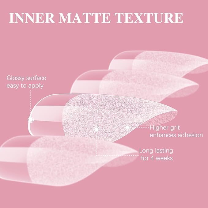 Extra Short Square Nail Tips, SSWSBYKE Gel Acrylic Nail Tips for Full Cover Pre-Shaped Fake Nails Tips Half Matte Press On Nails for Extension Home DIY Salon 300pcs 15 Sizes