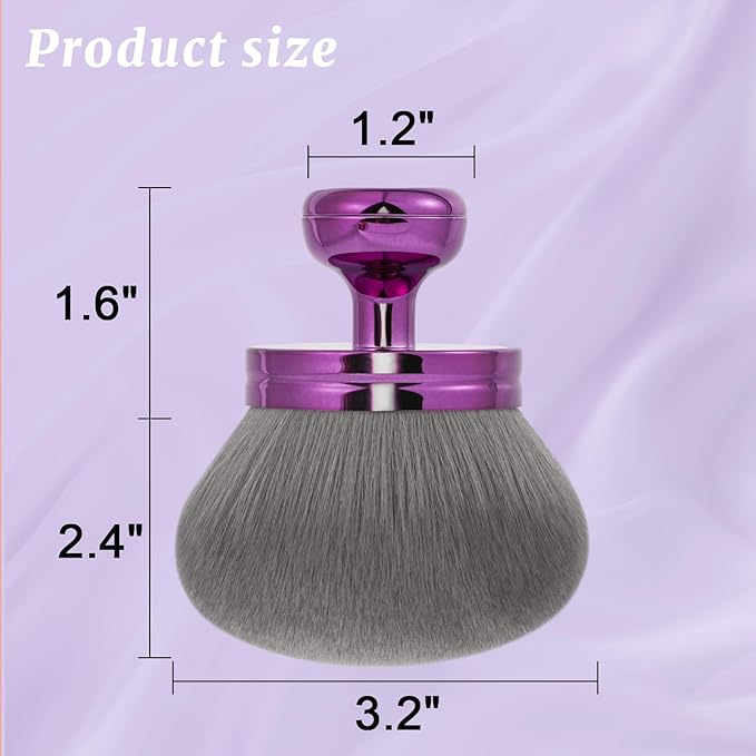UNIMEIX Extra Large Body Makup Brush for Self Tanner with Drawstring Bag, 3.2 Inch Blend and Blur Body Sunscreen Applicator for Face, Legs, Body, Cream and Foundation (Purple)