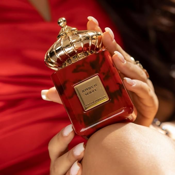 Matin Martin Amber Wave for Unisex - Arabian Perfume for Women & Men - Long Lasting Woody Fragrance with Notes of Leather, Orange, Saffron, Jasmine - Arabic Cologne - Travel Size - 3.4 oz EDP Spray