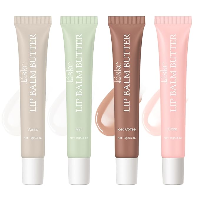 Summer Butter Lip Balm, Moisturizing Hydrating Natural Lip Care, Rich in Nutrients for Soft Smooth Lips (4Colors)