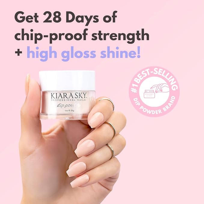 Kiara Sky Long Lasting Nail Dip Powder Pink Tones 1 oz, Flower Child