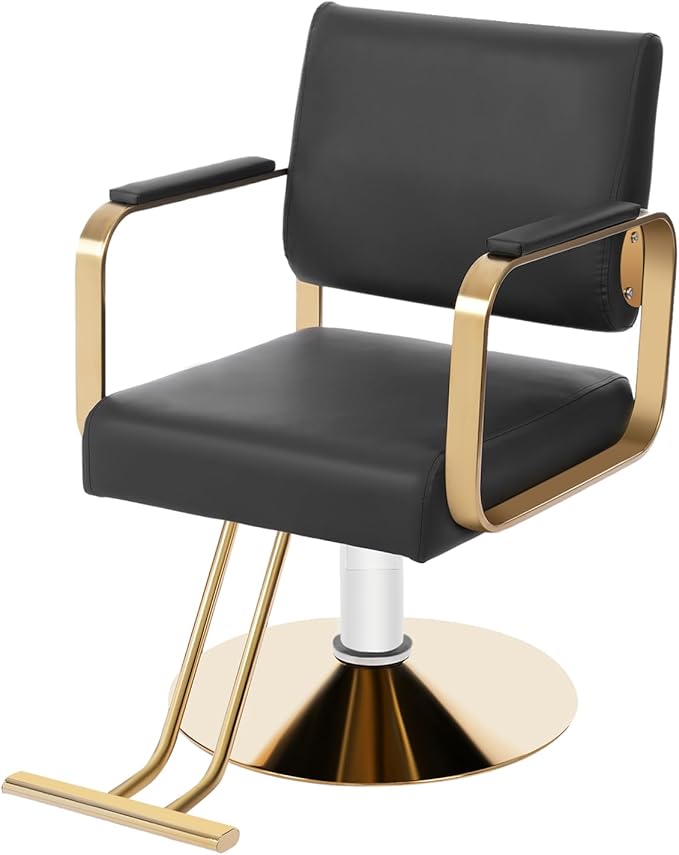 Barber Chair Salon Chair for Hair Stylist Hair Chair for Barbershop Home Height Adjustable & 360° Swivel Styling Salon Chairs Spa Beauty Salon Equipment, Max Load Weight 440Lbs