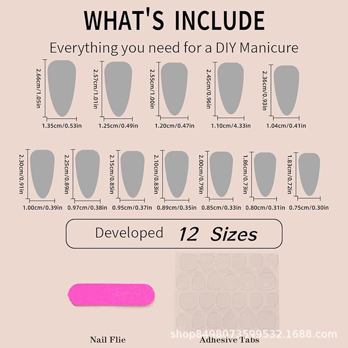 Pink Ombre Press on Nails Bow Fake Nails with Pearl Design 5D Floral Glue on Nails Glossy Artificial Acrylic Full Cover Heart Stick on Nails Medium Almond False Nails for Women Manicure 24Pcs