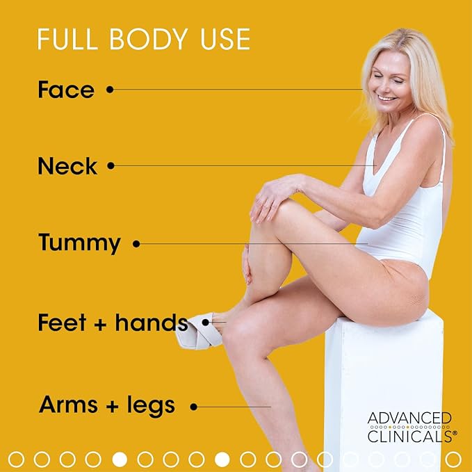 Advanced Clinicals Retinol Body Lotion Moisturizer Face Lotion & Body Cream | Crepey Skin Care Treatment Targets Look Of Crepe Skin, Wrinkles, Sagging Skin, & Sun Damaged Skin, 16 Oz