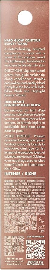 e.l.f. Halo Glow Contour Beauty Wand, Liquid Contour Wand For A Naturally Sculpted Look, Buildable Formula, Vegan & Cruelty-free, Deep/Rich