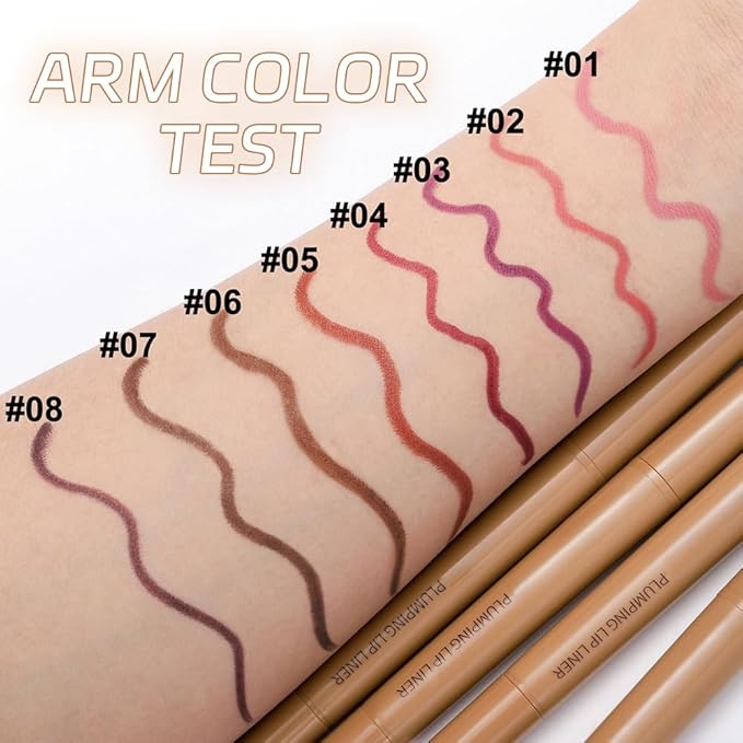 Brownish Red Matte Lip Liner Pencil, Plump lip pencil liner Long-Lasting Creamy Formula, With Silicone Smudger for Define Contours & Sculpting Lip,Waterproof Non-Staining Crayon Lip Liners 05#