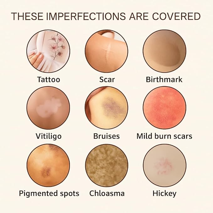 Waterproof Body Concealer – Tattoo, Scar & Vein Cover Up | No-Transfer Leg Makeup & Body Foundation for Flawless Skin, Long-Lasting Coverage for All Skin Tones – 100ml (BRONZE)