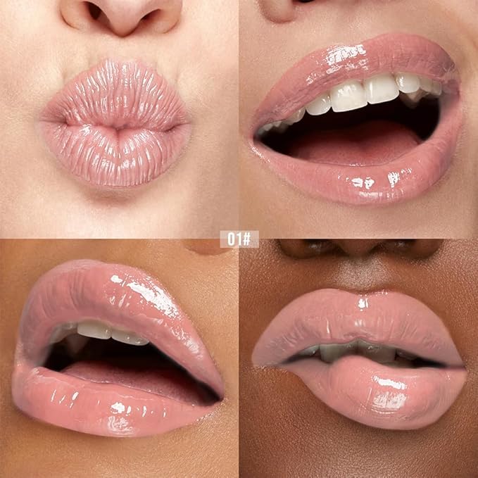 Nourishing Lip Oil, Deep Moisturizing Lip Balm Liquid, Non-Sticky High Shine Lip Gloss, Hydrating Lip Tint for Soft, Smooth, Healthy-Looking Lips, Lightweight Glossy Lip Care for Daily Use-1#