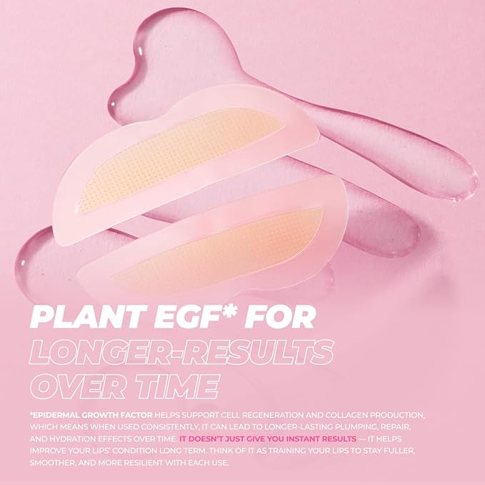 Instant Lip Filler Mask for Plumped Lips in 30 Mins with Vegan Collagen & Hyaluronic Acid - 3 Pack Korean Lip Mask Patches with 400 Dissolving Micro-Darts Tech for Instant & Long-Lasting Results