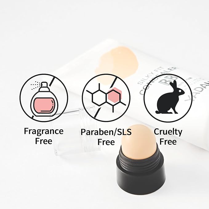 YADAH Silky Fit Concealer BB Cream (21 Light Beige, 1.18fl oz) - 2-in-1 Korean Makeup for Flawless Skin, Tinted Moisturizer for Blemish Cover. Long-Lasting, All-Day Wear.