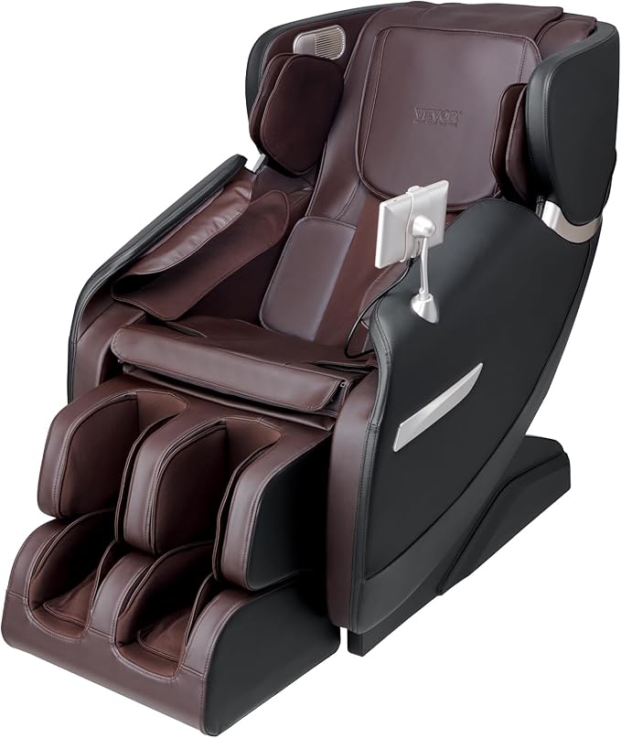 VEVOR Massage Chair - Full Body Zero Gravity Recliner with Multi Auto Modes, 3D Shiatsu, Heating, Bluetooth Speaker, Airbag, Foot Roller, and Touch Screen