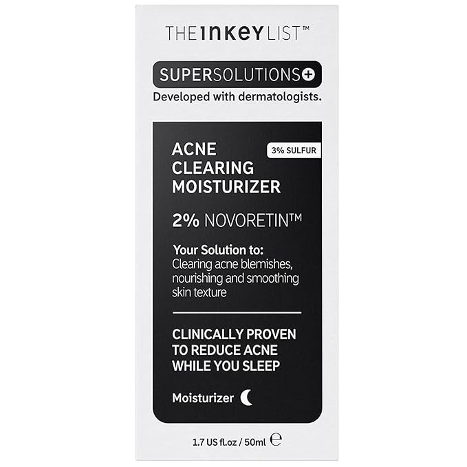 The INKEY List SuperSolutions Novoretin 2% Moisturizer, Skin Clearing Moisturizer to Reduce Blemishes and Breakouts While You Sleep, Non-Comedogenic 1.69 fl oz