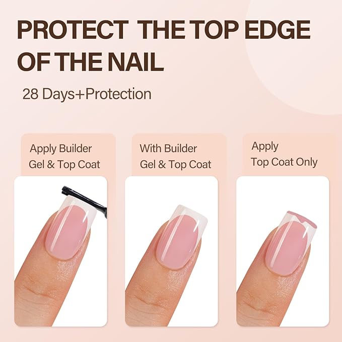 150Pcs French Gel Nails, Vansiho French Tip Press on Nails Pink, Short Square Nail Tips, Soft Gel Nails False Nail, Acrylic Fake Nails for Nail Art DIY 15 Sizes