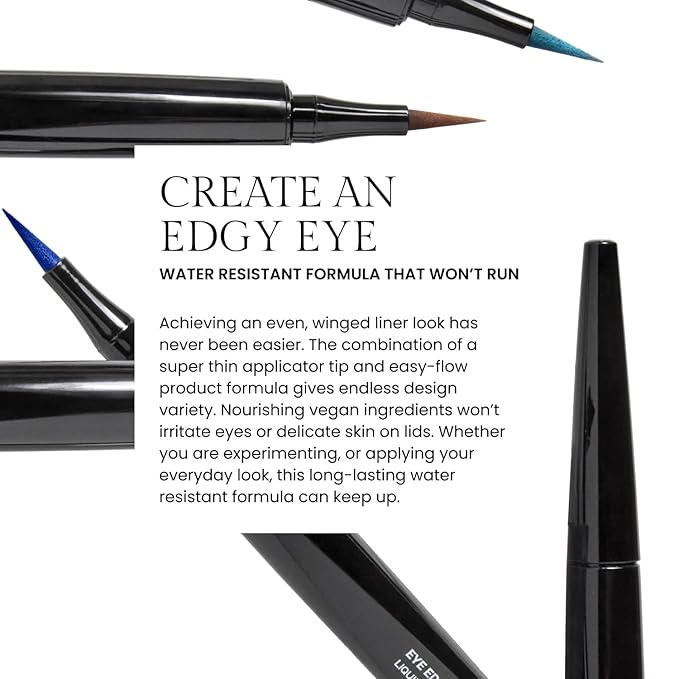 OFIR Eye Edge Liquid Eyeliner Pen | Water and Smudge Proof | Long Lasting Matte Finish, Soft Tip with Bold Pigment | Cruelty Free Formula | Black Eyeliner for Women | Sapphire - Navy | 0.04 Fl Oz
